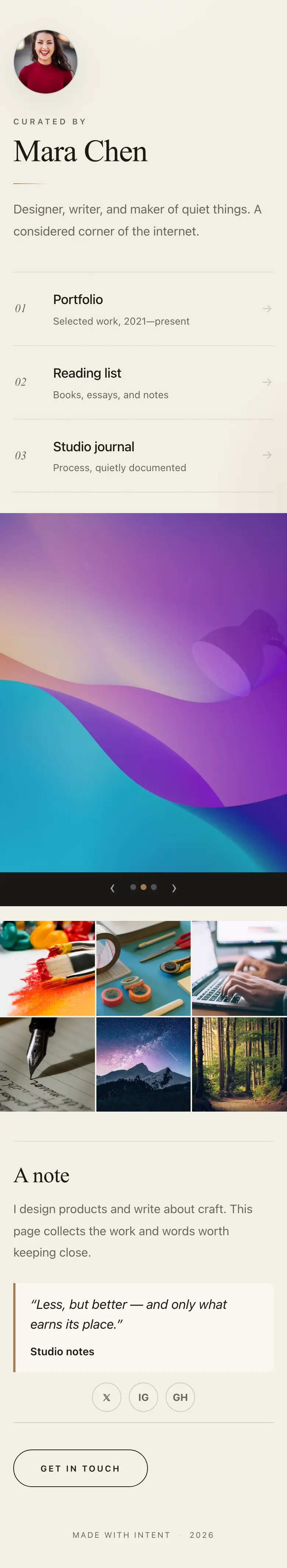 minimal template preview