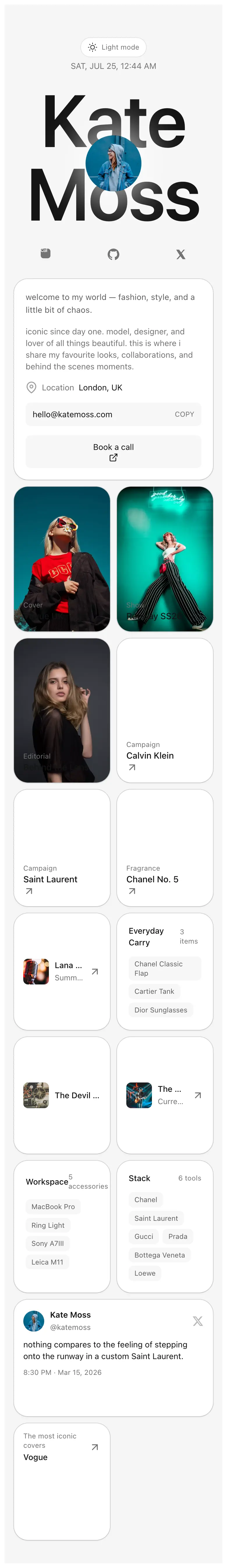 Website template