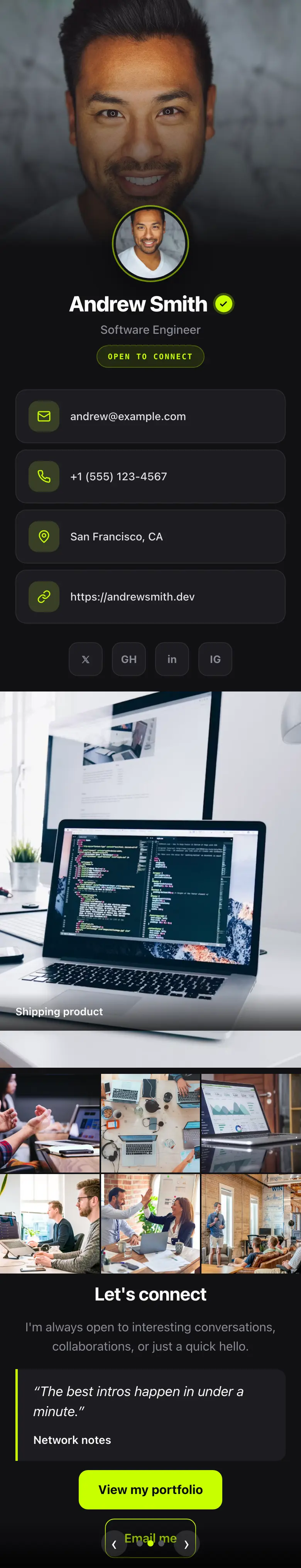 Network template